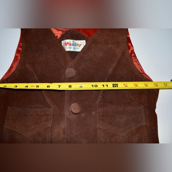 Women Vanity 2 Pieces Set 100% Leather Vest & Skirt Brown - Picture 8 of 14